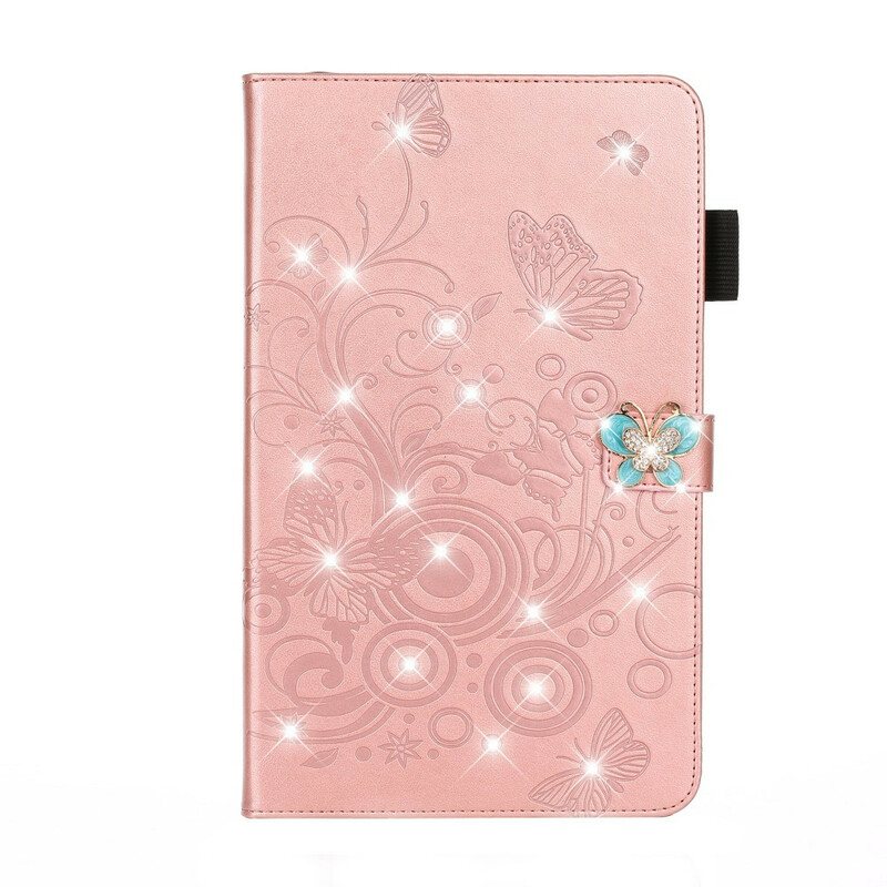 Folio Deksel Til iPad 10.2" (2020) (2019) Diamond Butterflies Leather Effect