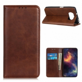 Beskyttelse Deksel Til Poco X3 / X3 Pro / X3 NFC Folio Deksel Premium Split Litchi Leather