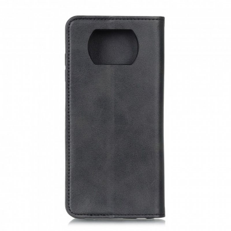 Beskyttelse Deksel Til Poco X3 / X3 Pro / X3 NFC Folio Deksel Premium Split Litchi Leather