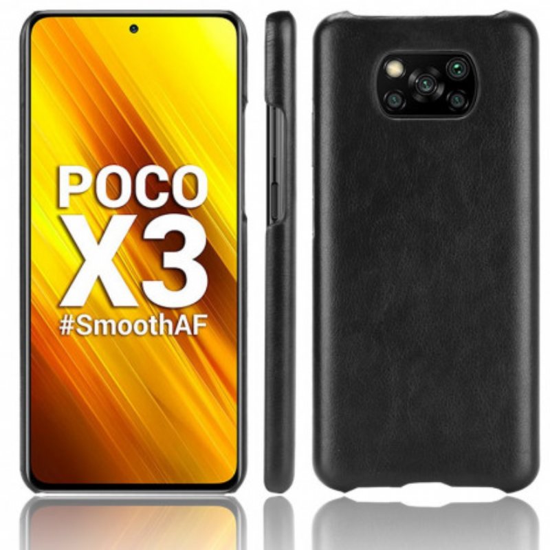 Deksel Til Poco X3 / X3 Pro / X3 NFC Litchi Performance Skinneffekt