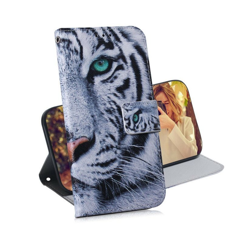 Folio Deksel Til Poco X3 / X3 Pro / X3 NFC Tiger Ansikt