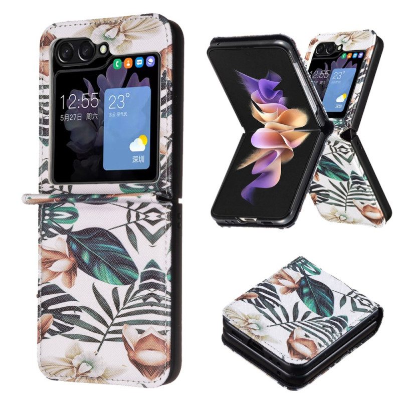 Deksel Samsung Galaxy Z Flip 6 Blader Og Blomster