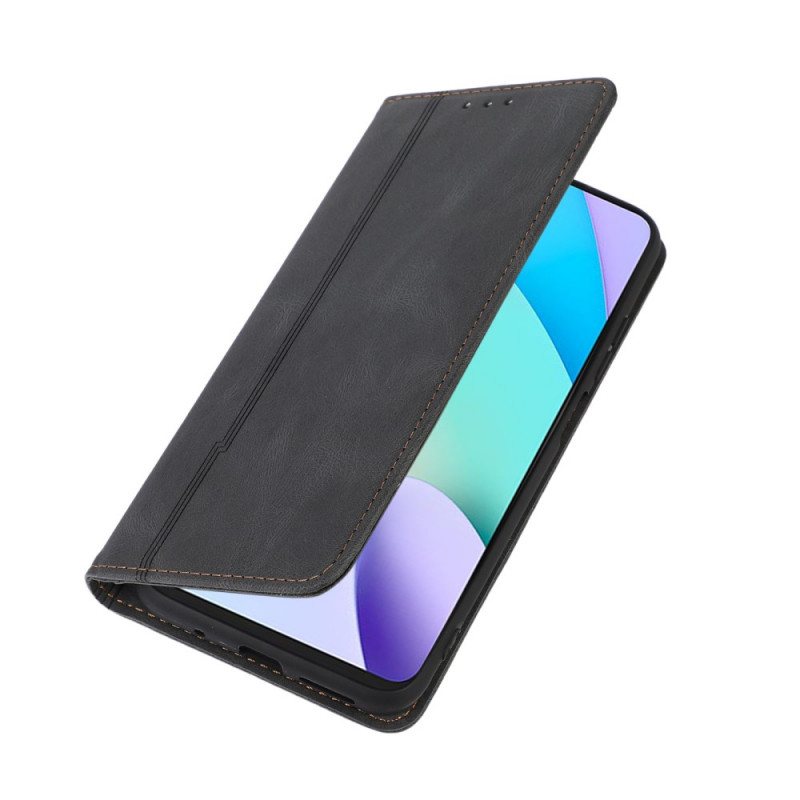 Beskyttelse Deksel Til Xiaomi Redmi Note 11 Pro Plus 5G Folio Deksel Style Leather Line