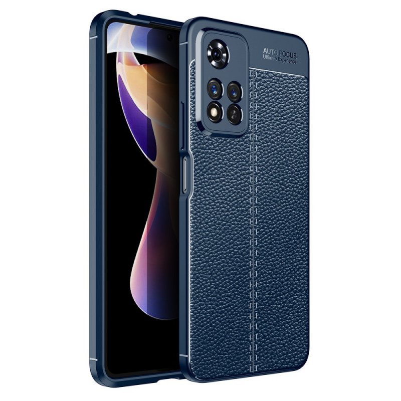 Deksel Til Xiaomi Redmi Note 11 Pro Plus 5G Dobbel Linje Litchi Leather Effect