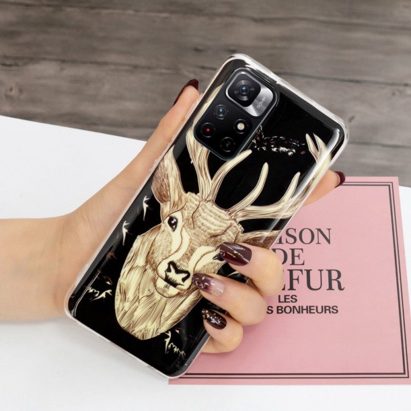 Deksel Til Xiaomi Redmi Note 11 Pro Plus 5G Fluorescerende Majestic Deer