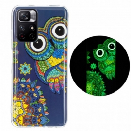 Deksel Til Xiaomi Redmi Note 11 Pro Plus 5G Fluorescerende Ugle Mandala