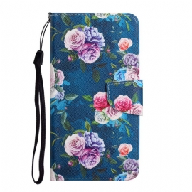 Folio Deksel Til Xiaomi Redmi Note 11 Pro Plus 5G Liberty Royal-blomster