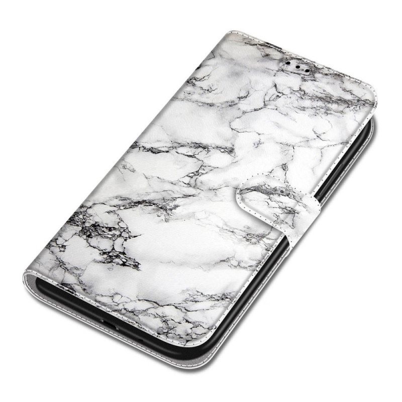 Folio Deksel Til Xiaomi Redmi Note 11 Pro Plus 5G Med Kjede Strappy Marble Elegance