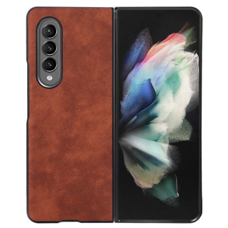 Deksel Til Samsung Galaxy Z Fold 4 Hudtekstur I Kunstskinn