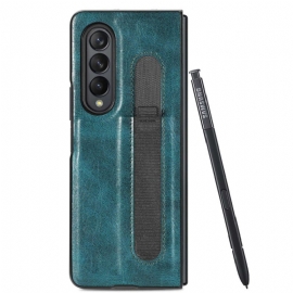 Deksel Til Samsung Galaxy Z Fold 4 Stylus I Imitert Skinn