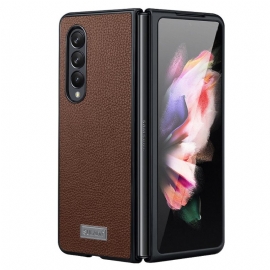 Deksel Til Samsung Galaxy Z Fold 4 Sulada Litchi Imitert Skinn