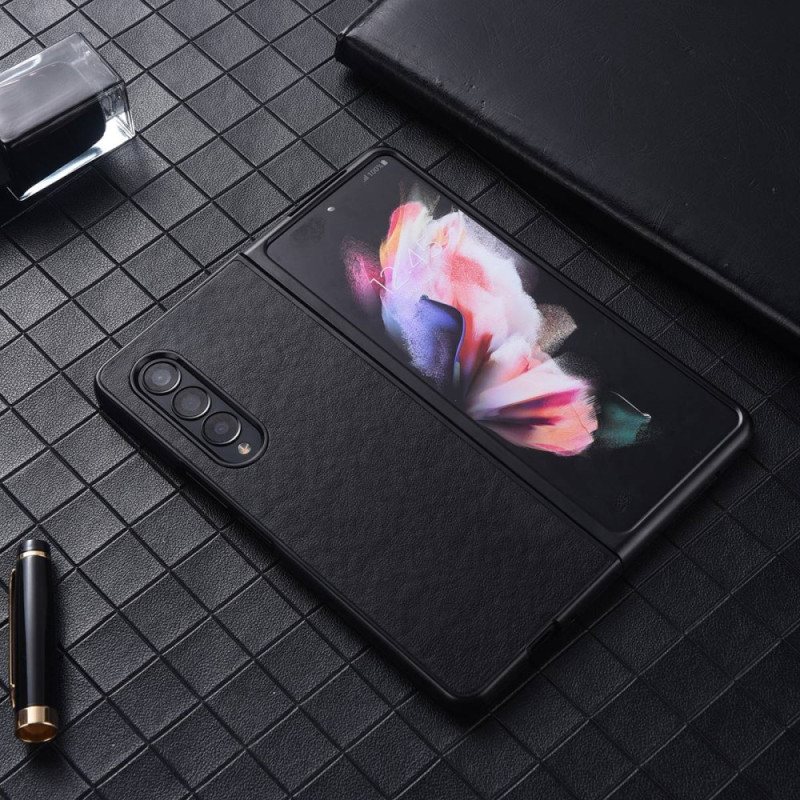 Deksel Til Samsung Galaxy Z Fold 4 Tekstur Av Nylon I Kunstskinn