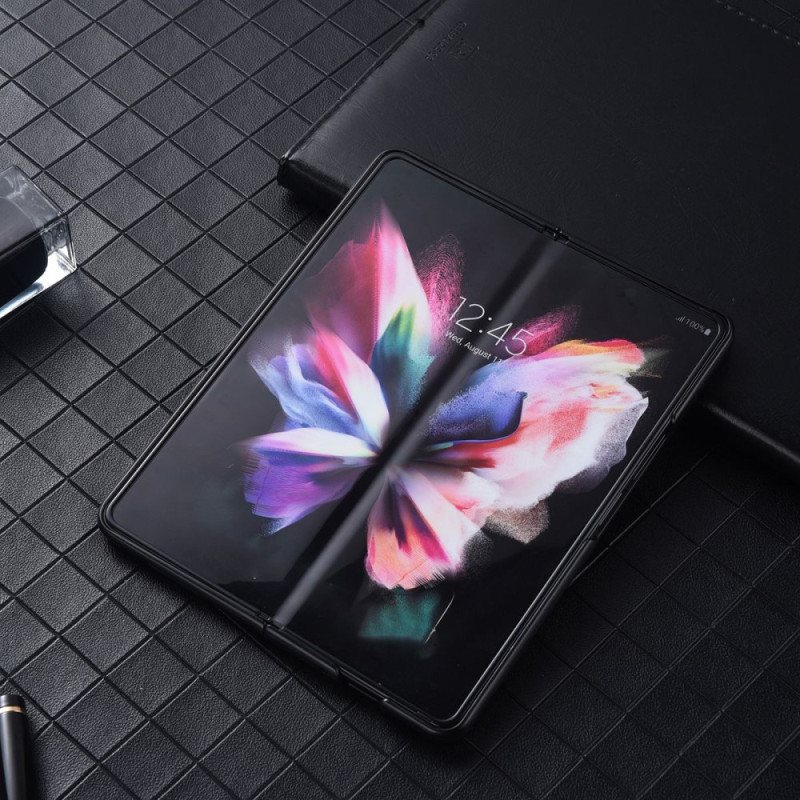 Deksel Til Samsung Galaxy Z Fold 4 Tekstur Av Nylon I Kunstskinn