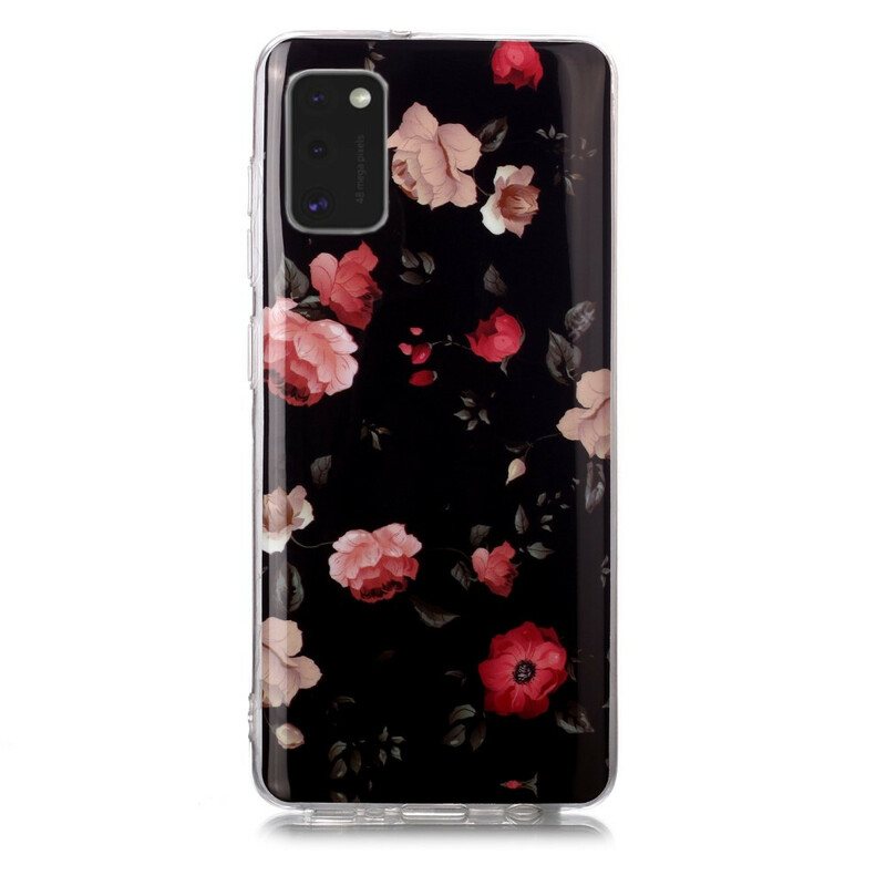 Deksel Til Samsung Galaxy A41 Fluorescerende Blomsterserie