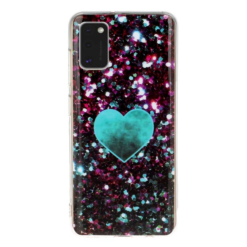 Deksel Til Samsung Galaxy A41 Glitter Marmor