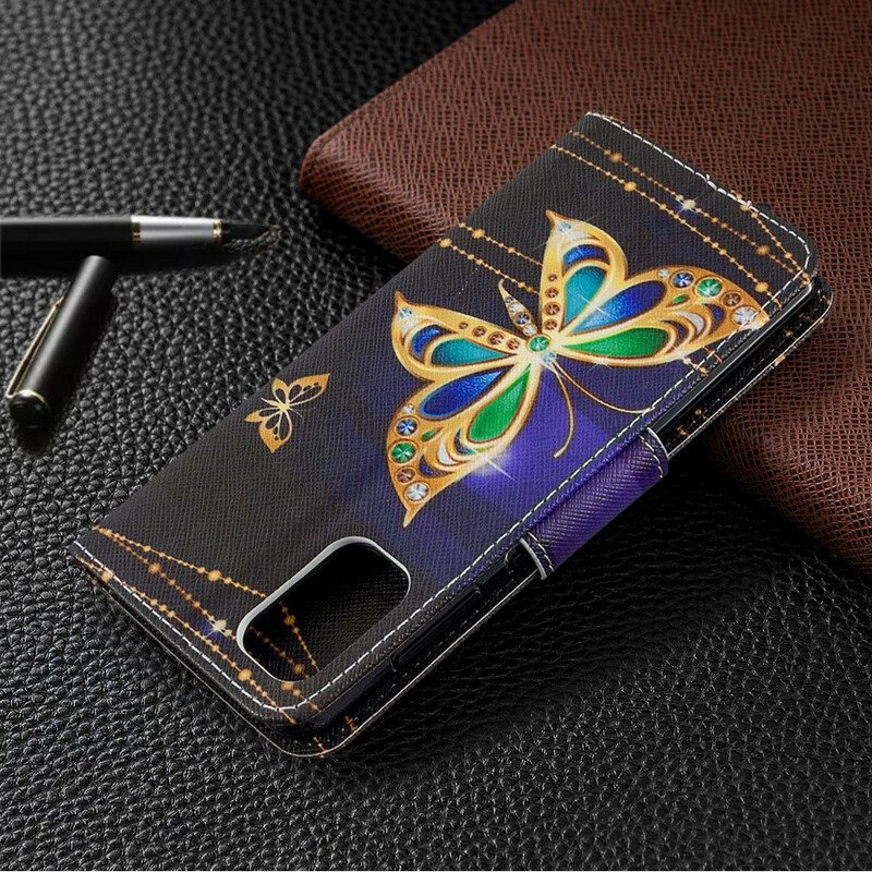 Lærdeksel Til Samsung Galaxy A41 Butterflies Kings