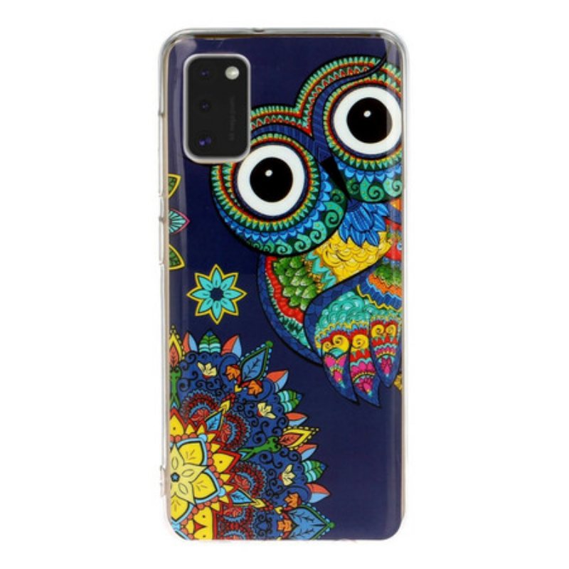 Mobildeksel Til Samsung Galaxy A41 Fluorescerende Ugle Mandala