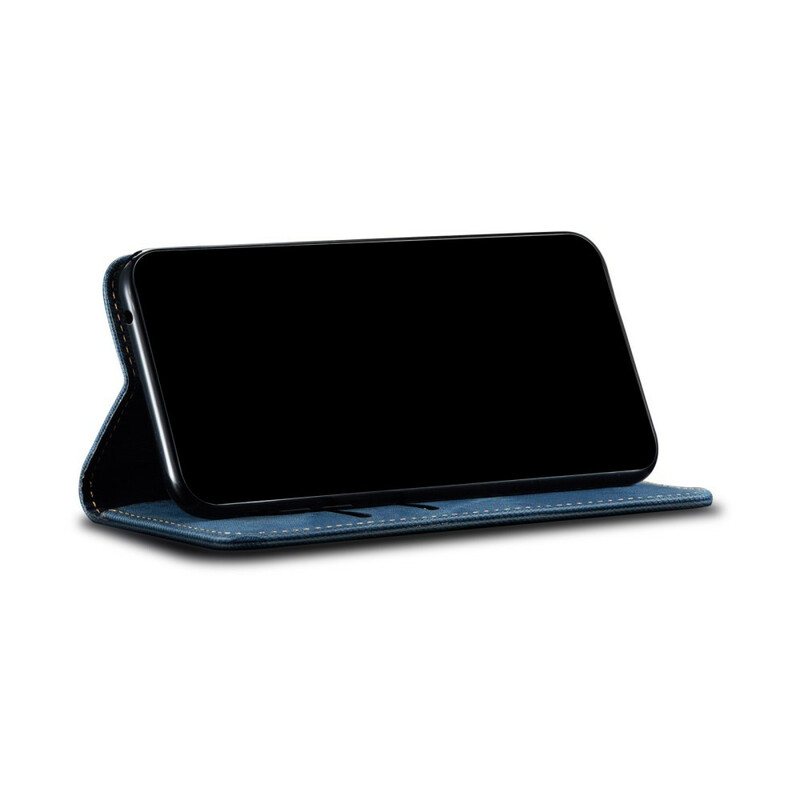 Beskyttelse Deksel Til Samsung Galaxy S21 5G Folio Deksel Denim Stoff