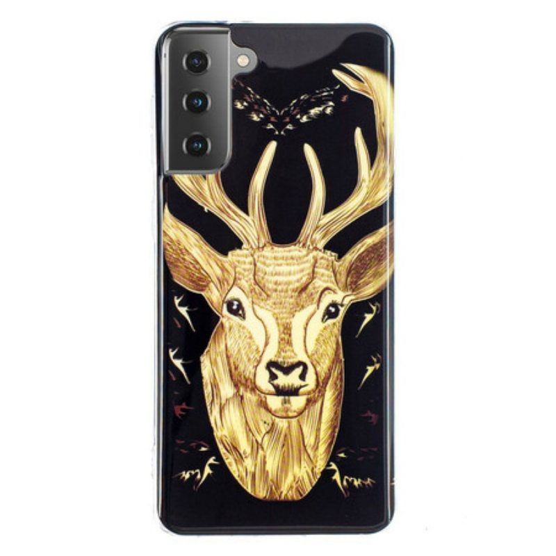 Deksel Til Samsung Galaxy S21 5G Fluorescerende Majestic Deer