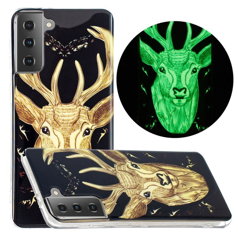 Deksel Til Samsung Galaxy S21 5G Fluorescerende Majestic Deer