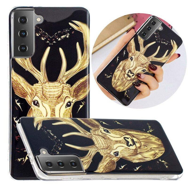 Deksel Til Samsung Galaxy S21 5G Fluorescerende Majestic Deer