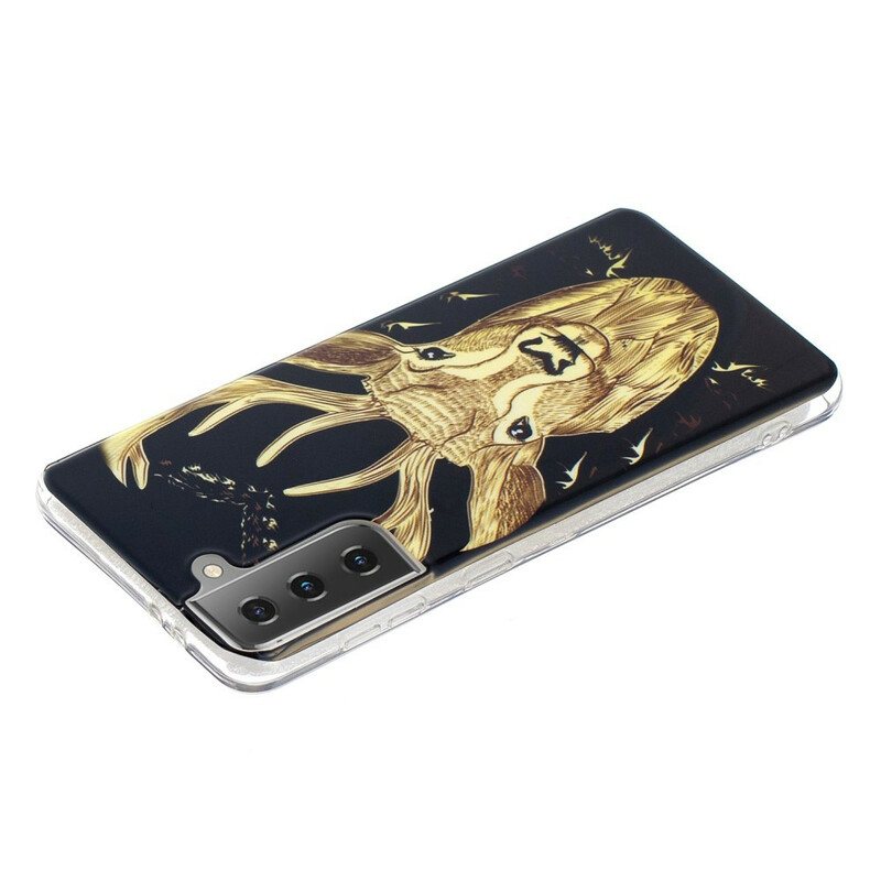 Deksel Til Samsung Galaxy S21 5G Fluorescerende Majestic Deer