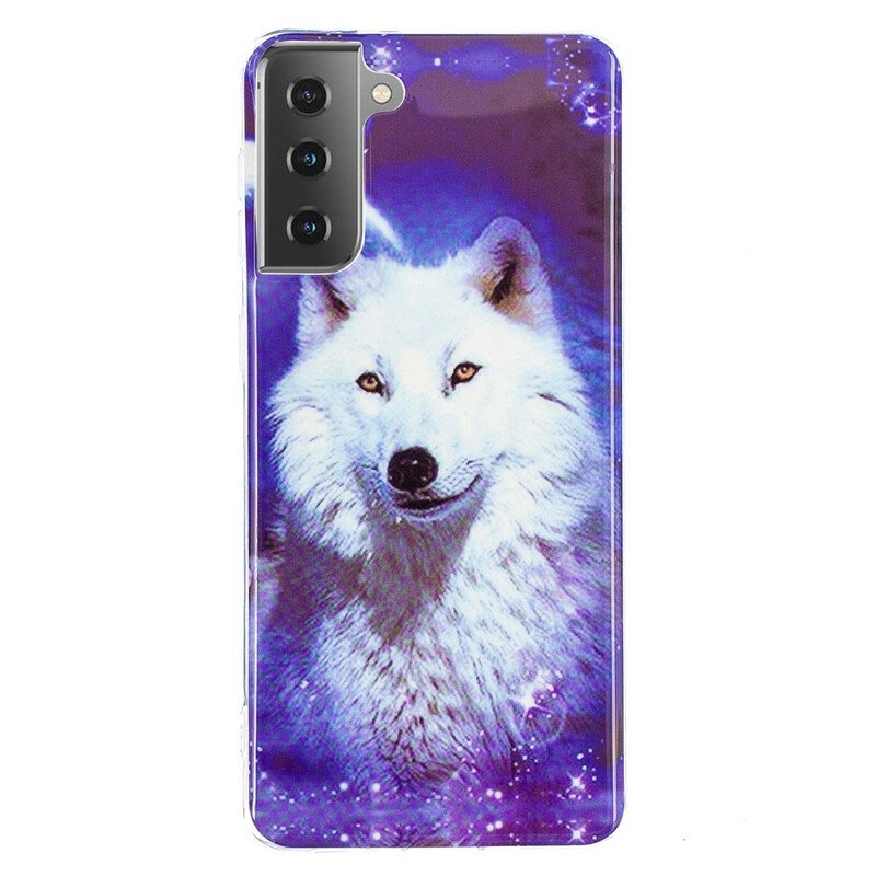 Deksel Til Samsung Galaxy S21 5G Fluorescerende Wolf-serien