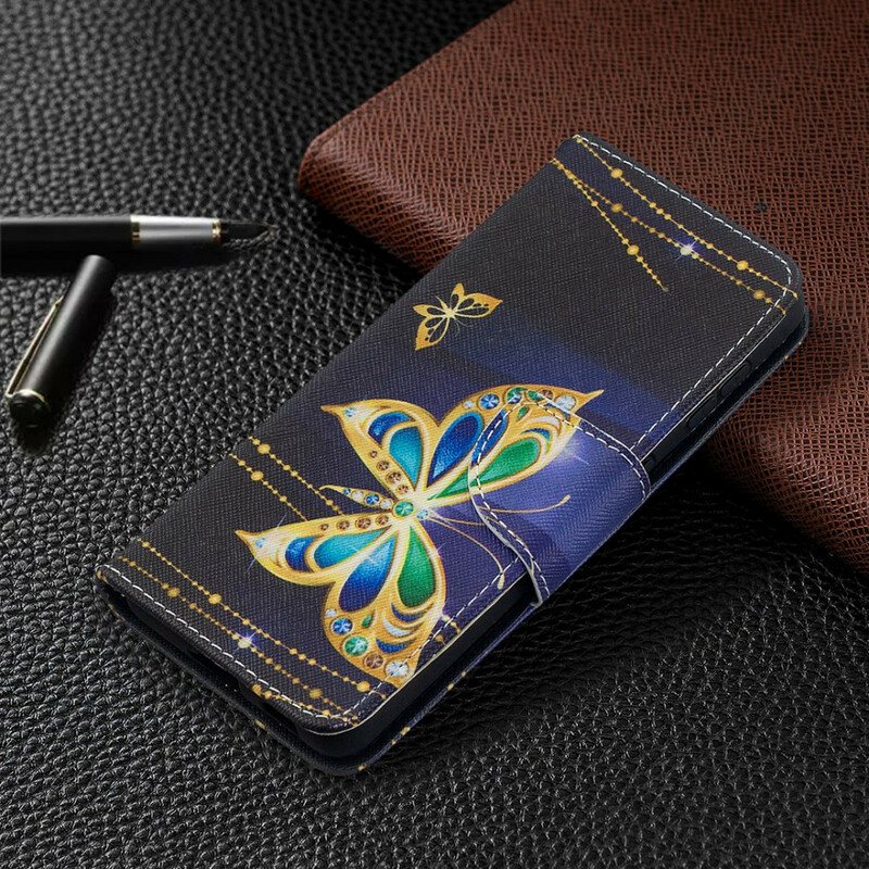 Folio Deksel Til Samsung Galaxy S21 5G Butterflies Kings