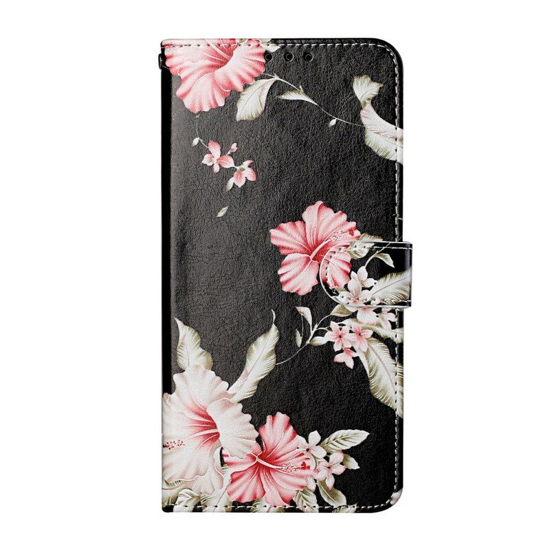 Folio Deksel Til Samsung Galaxy S21 5G Gale Blomster