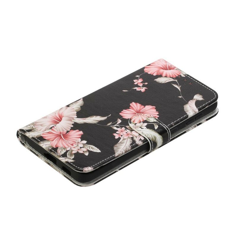 Folio Deksel Til Samsung Galaxy S21 5G Gale Blomster