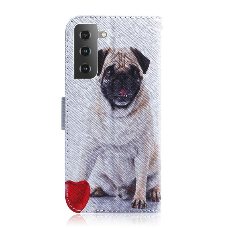 Folio Deksel Til Samsung Galaxy S21 5G Mops Hund