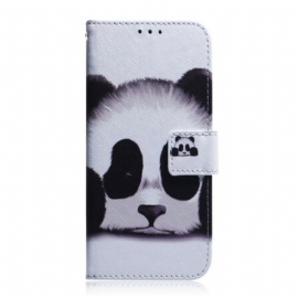 Folio Deksel Til Samsung Galaxy S21 5G Panda Ansikt