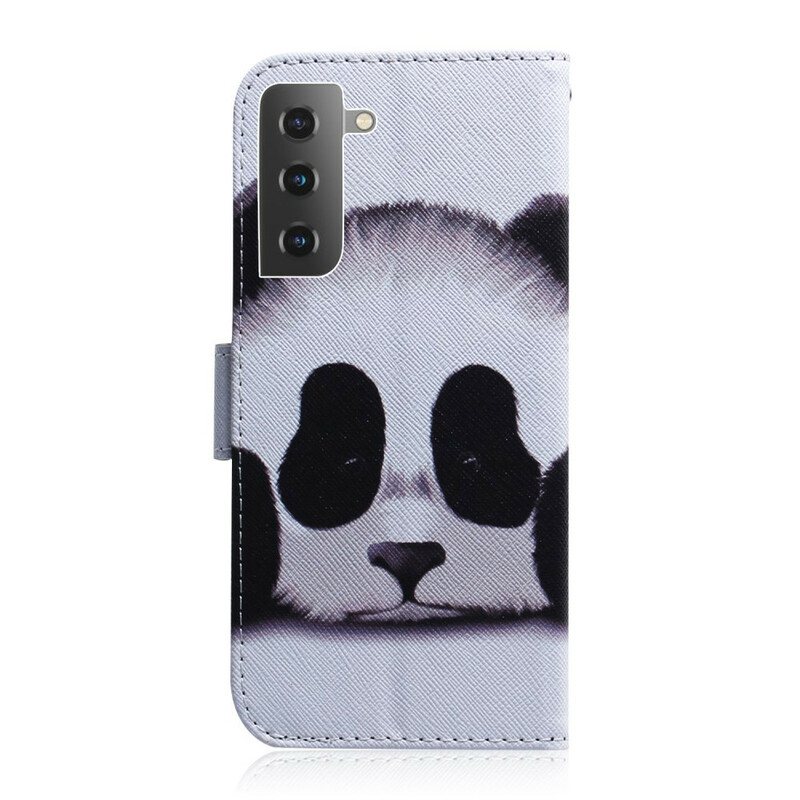 Folio Deksel Til Samsung Galaxy S21 5G Panda Ansikt