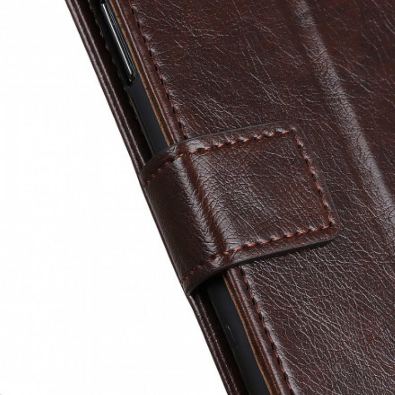 Folio Deksel Til Samsung Galaxy S21 5G Stil Nappa Leather Vintage Nagler