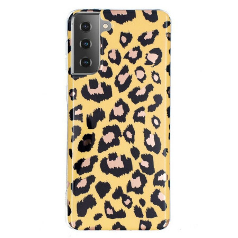 Mobildeksel Til Samsung Galaxy S21 5G Marmor I Leopardstil