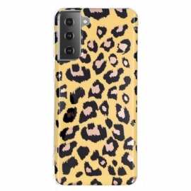 Mobildeksel Til Samsung Galaxy S21 5G Marmor I Leopardstil