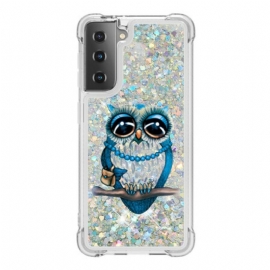 Mobildeksel Til Samsung Galaxy S21 5G Miss Owl Paljetter