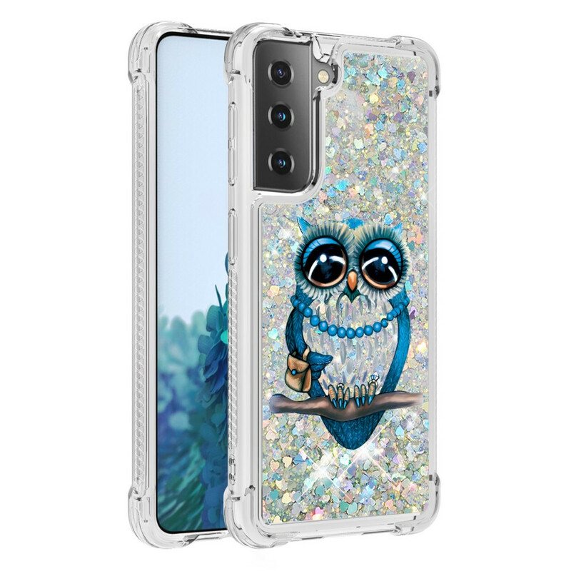 Mobildeksel Til Samsung Galaxy S21 5G Miss Owl Paljetter