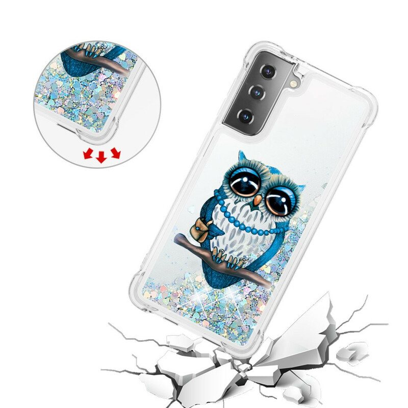 Mobildeksel Til Samsung Galaxy S21 5G Miss Owl Paljetter