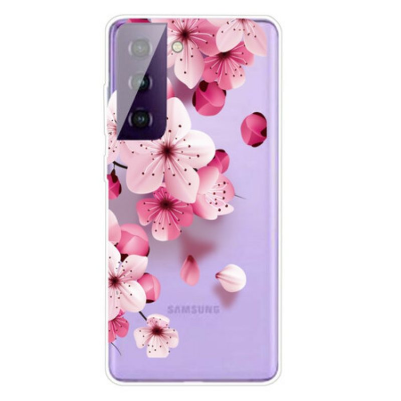 Mobildeksel Til Samsung Galaxy S21 5G Små Rosa Blomster