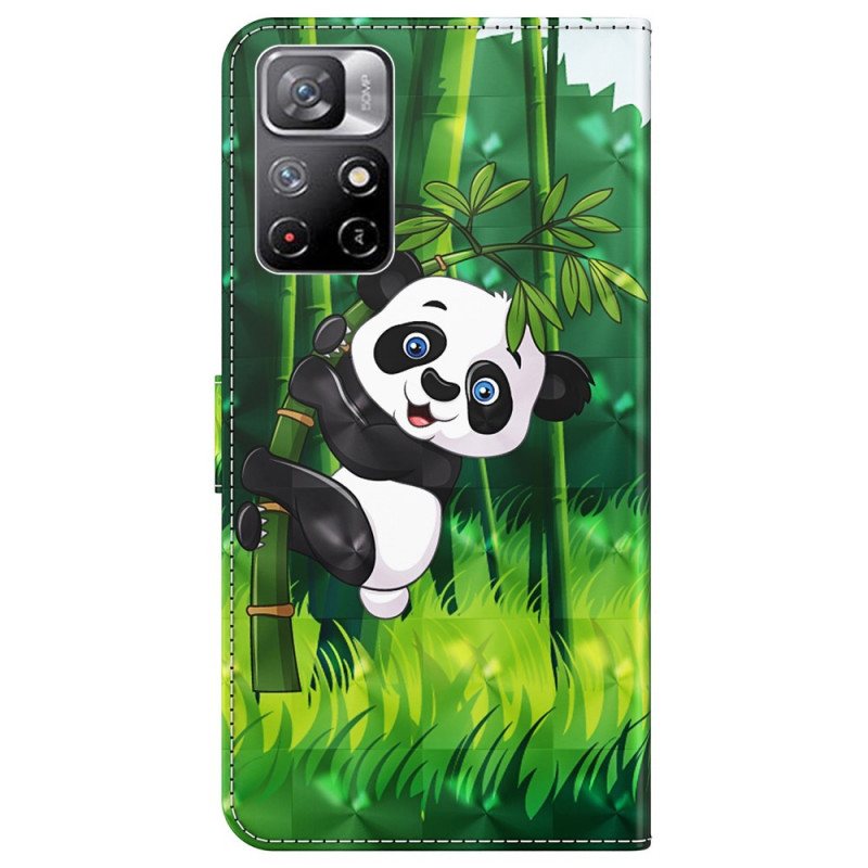 Folio Deksel Til Poco M4 Pro 5G Panda Og Bambus