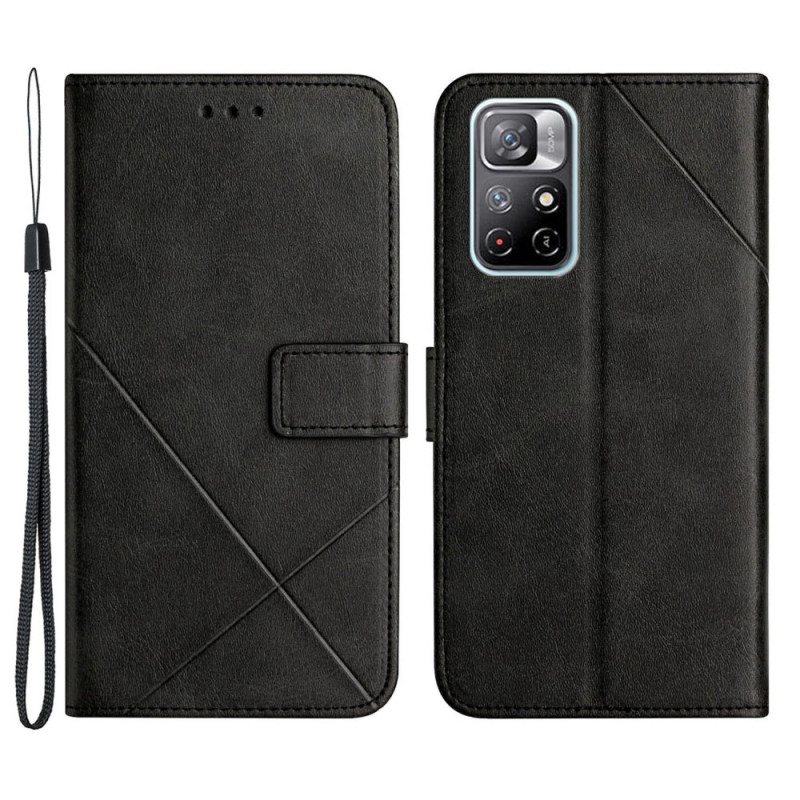 Folio Deksel Til Poco M4 Pro 5G X Design Geo Leather Style