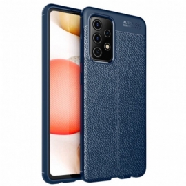 Deksel Til Samsung Galaxy A52 4G / A52 5G / A52s 5G Dobbel Linje Litchi Leather Effect