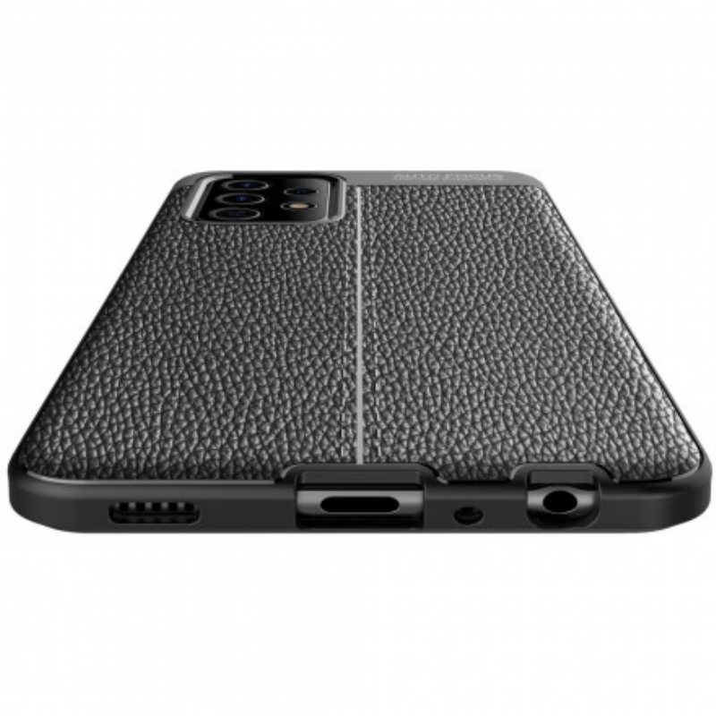 Deksel Til Samsung Galaxy A52 4G / A52 5G / A52s 5G Dobbel Linje Litchi Leather Effect