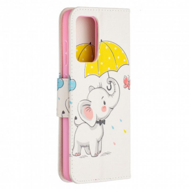 Folio Deksel Til Samsung Galaxy A52 4G / A52 5G / A52s 5G Baby Elefant