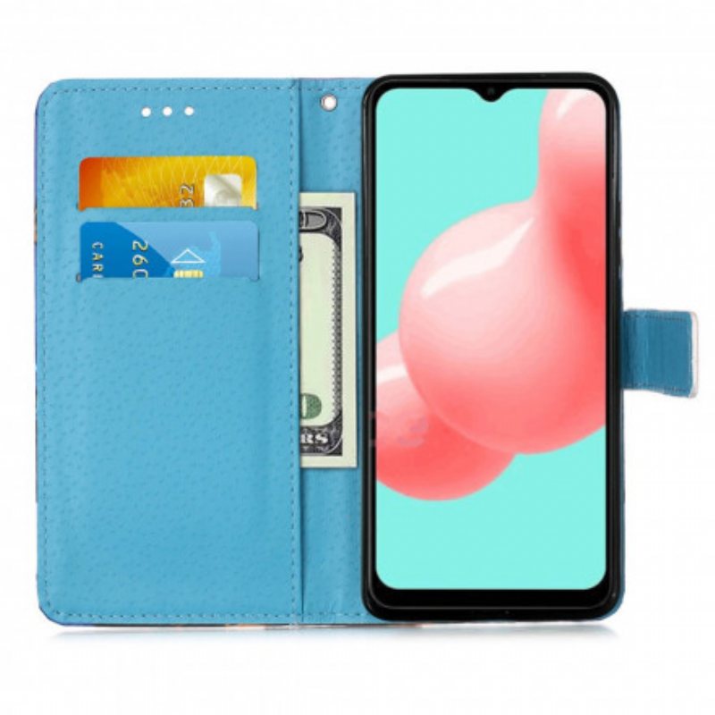 Folio Deksel Til Samsung Galaxy A52 4G / A52 5G / A52s 5G Eiffeltårnets Sommerfugler