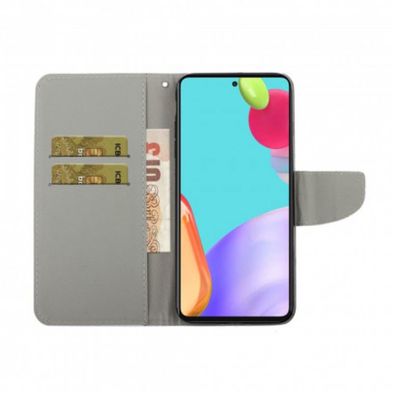 Folio Deksel Til Samsung Galaxy A52 4G / A52 5G / A52s 5G Geometrisk Marmor