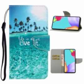 Lærdeksel Til Samsung Galaxy A52 4G / A52 5G / A52s 5G Med Kjede Live It At Lanyard