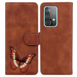 Lærdeksel Til Samsung Galaxy A52 4G / A52 5G / A52s 5G Skin-touch Butterfly