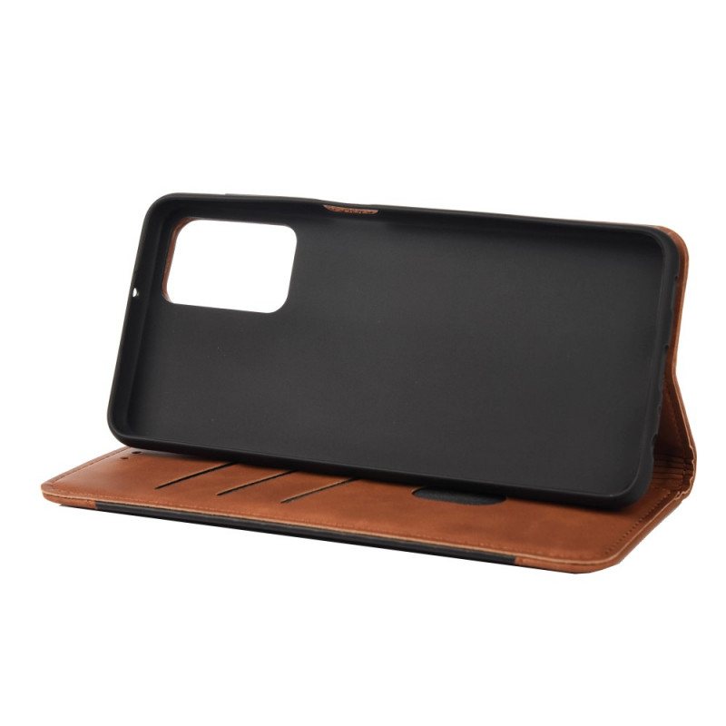 Beskyttelse Deksel Til Xiaomi Redmi 10 Folio Deksel Tofarget Business Leather Effect